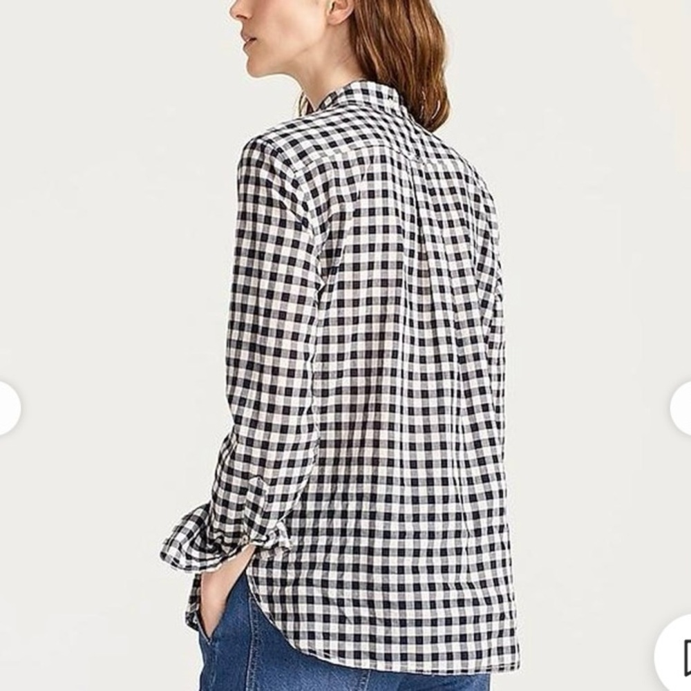 J. Crew Blue and White Casual Button Down Shirt - Picture 2 of 8